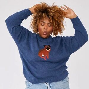 Rachel Antonoff SHERMAN Dog PULLOVER Sweater Wool